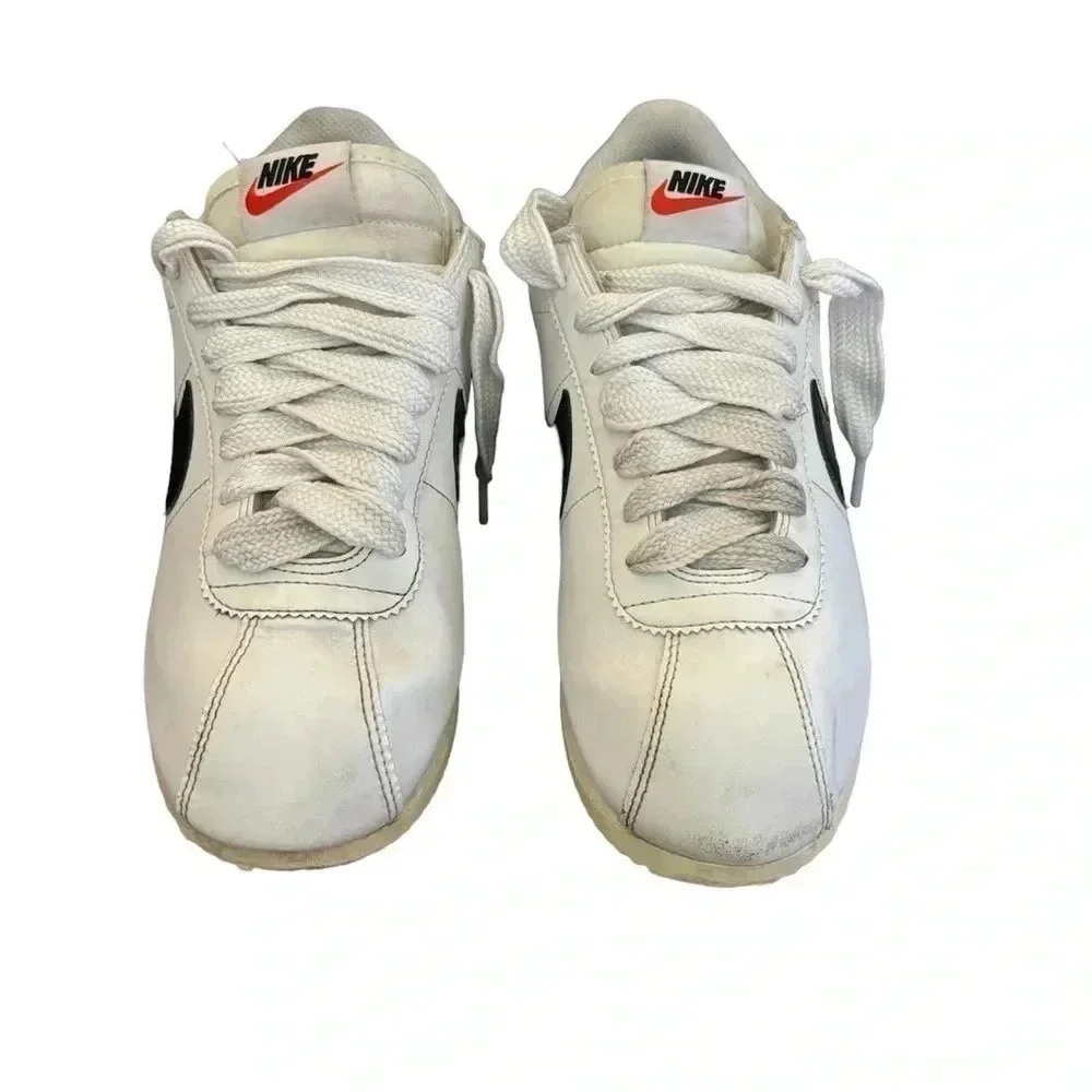 Womens Nike CORTEZ 'WHITE BLACK LIGHT PHOTO BLUE' Size 8.5 - Picture 2 of 8